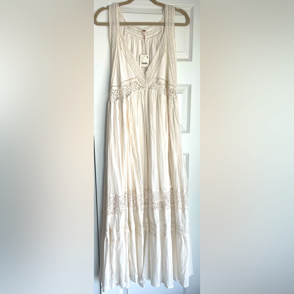 Free People Cream Maxi Dress